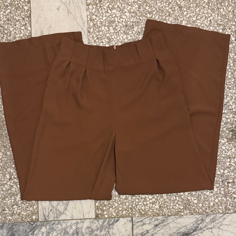 Versona Brown Wide-Leg Pants